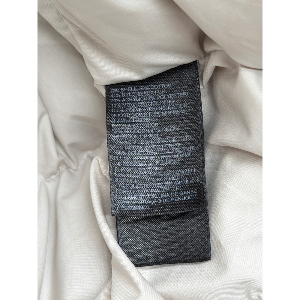 The North Face HyVent Women Parka Jacket Hooded Insulated Cream Beige Longline M - Picture 11 of 16